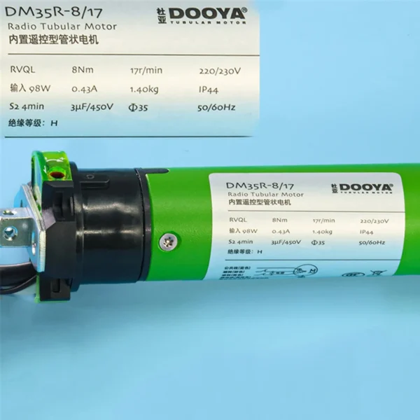 Động cơ rèm cuốn Dooya 35 DM35RVQL 8/17 điều khiển tiếp điểm khô